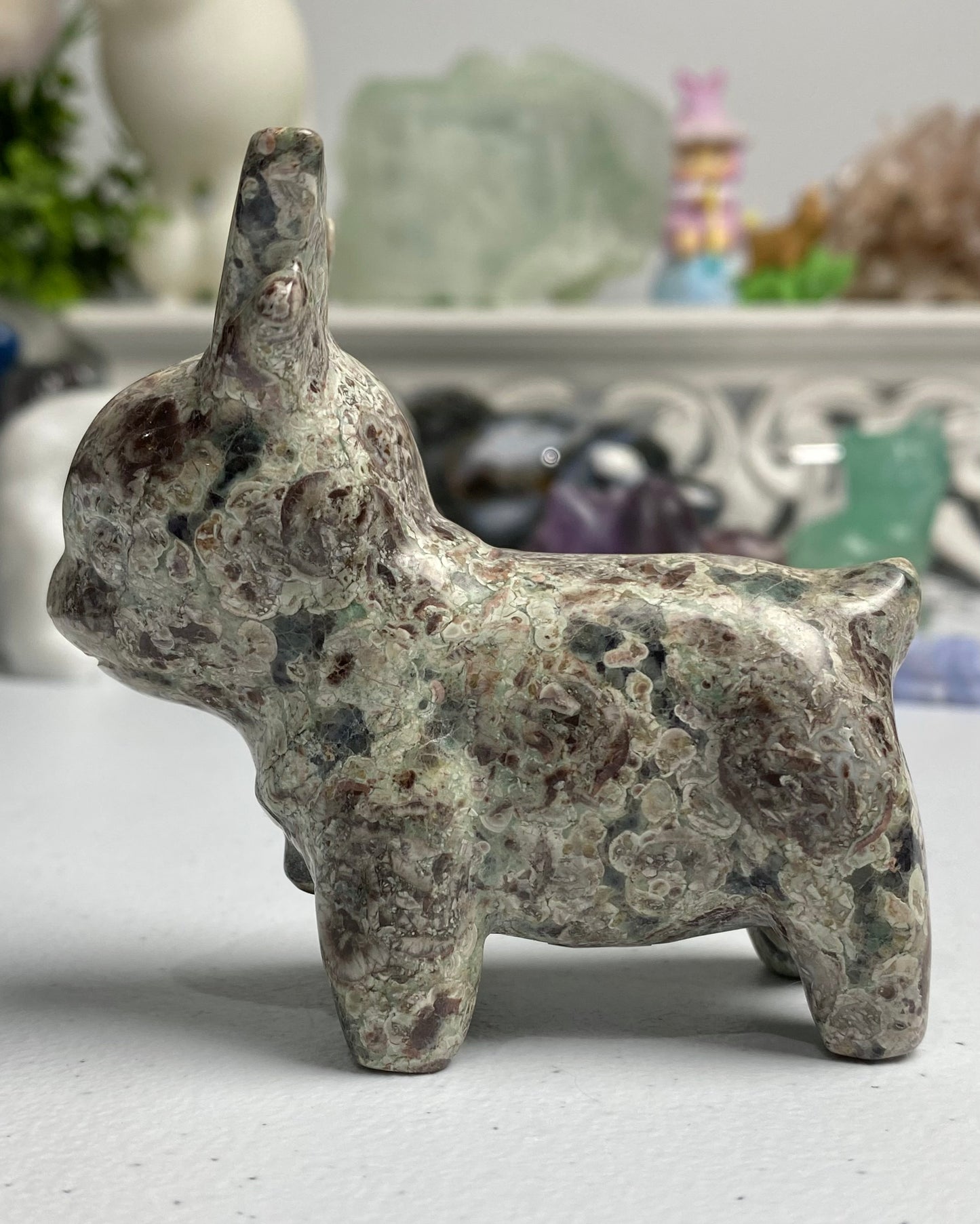 Russian Flower Agate Reindeer