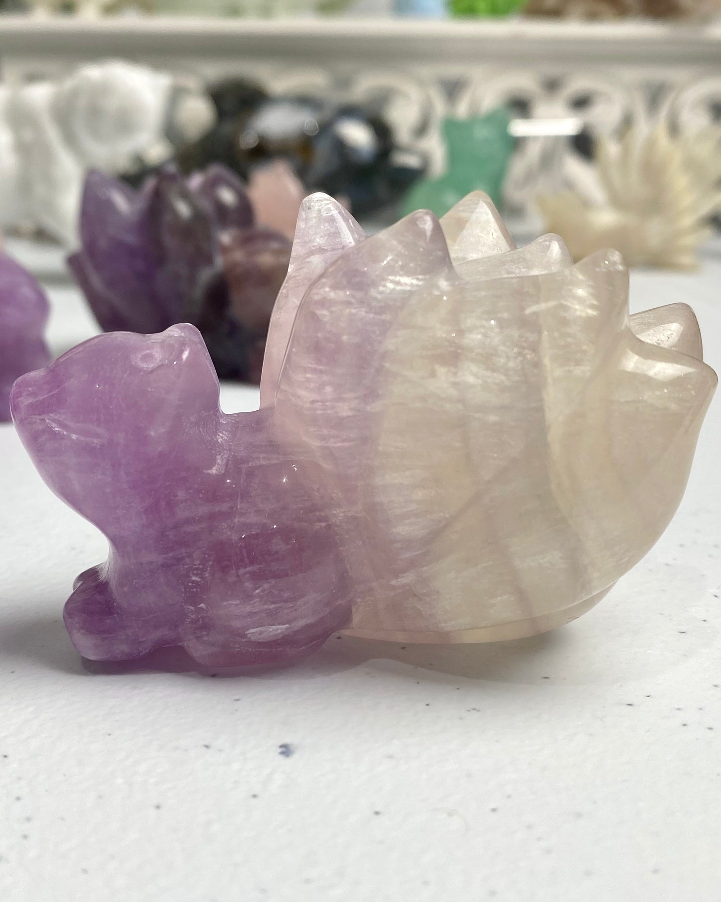 Rainbow Fluorite Nine Tailed Fox