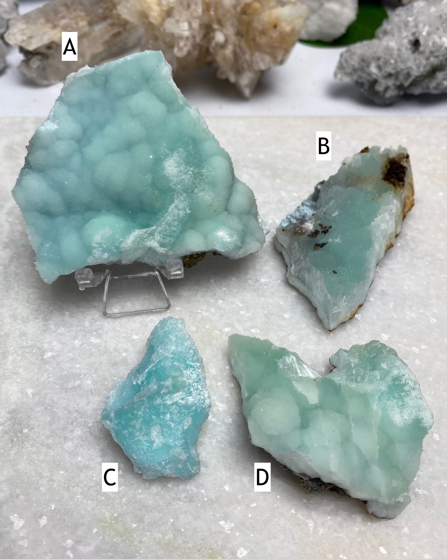 Blue Aragonite Mineral Specimen