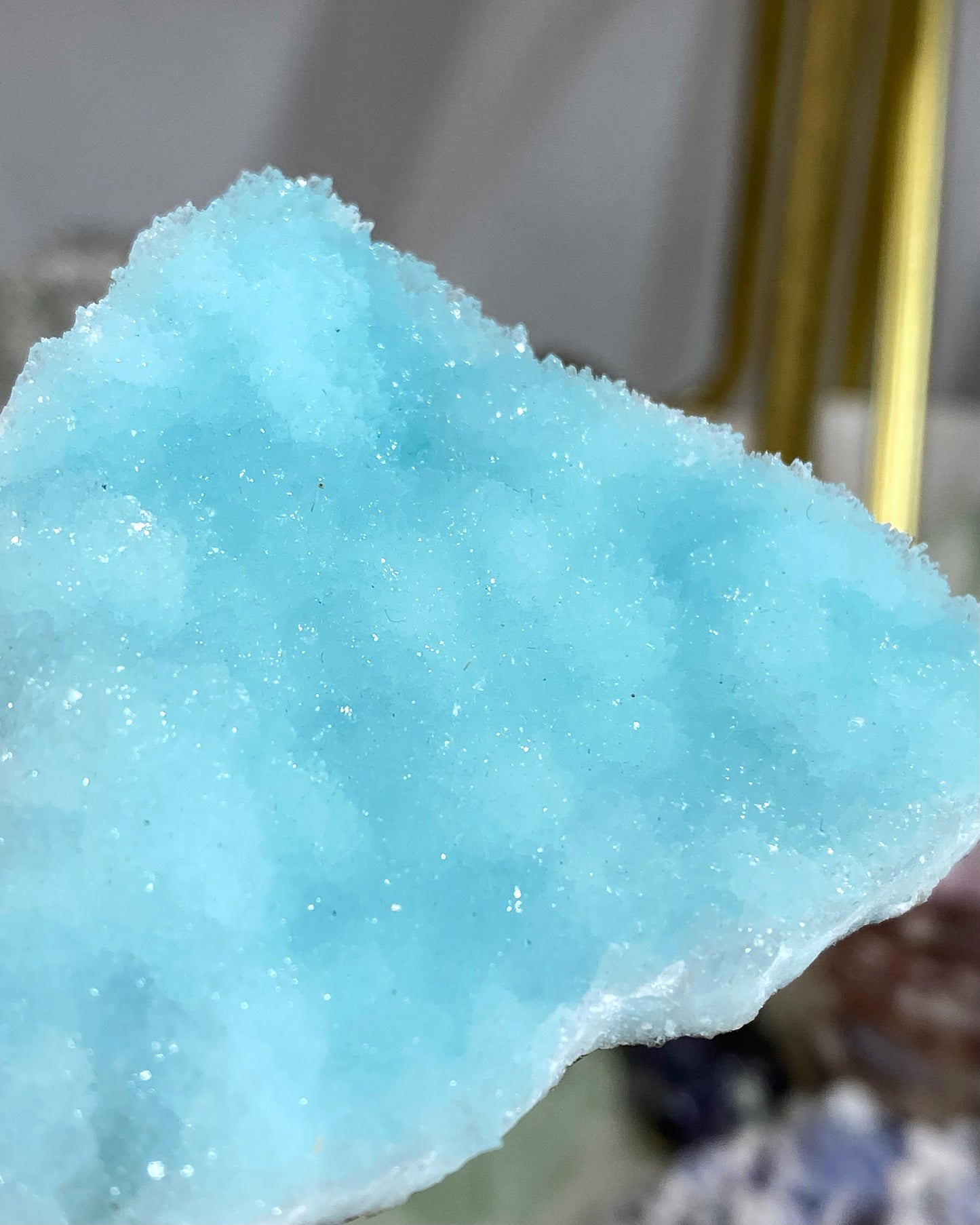 Blue Aragonite Mineral Specimen