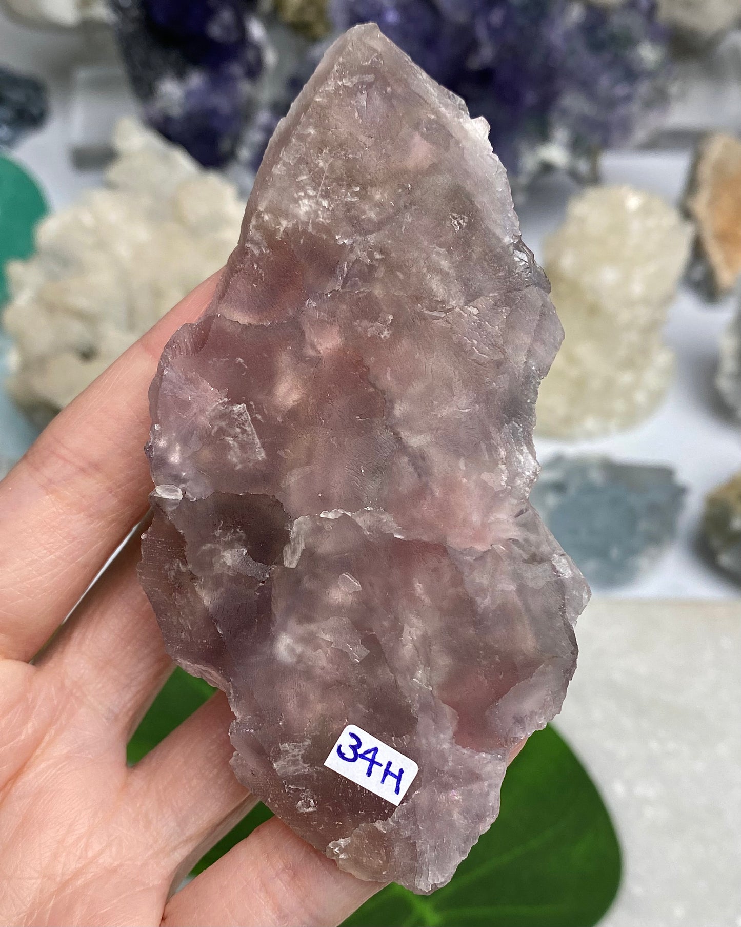Burgundy Purple Fluorite with Calcite