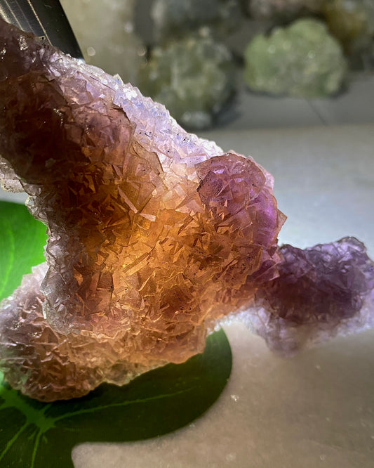 Burgundy Purple Fluorite with Orange Core