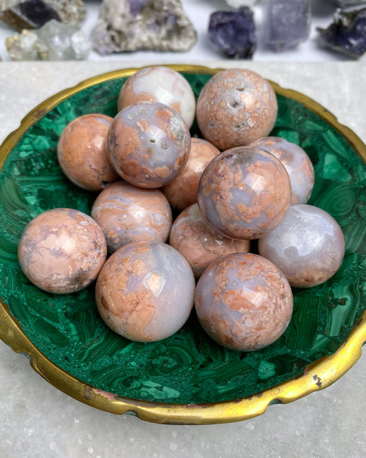 Cotton Candy Pink Agate Mini Sphere