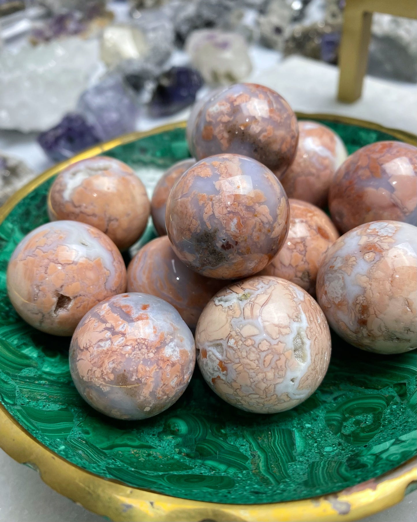 Cotton Candy Pink Agate Mini Sphere