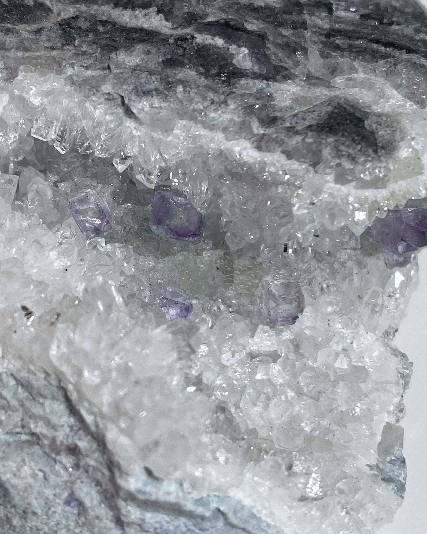 Purple & Green Fluorite with Sparkly Quartz