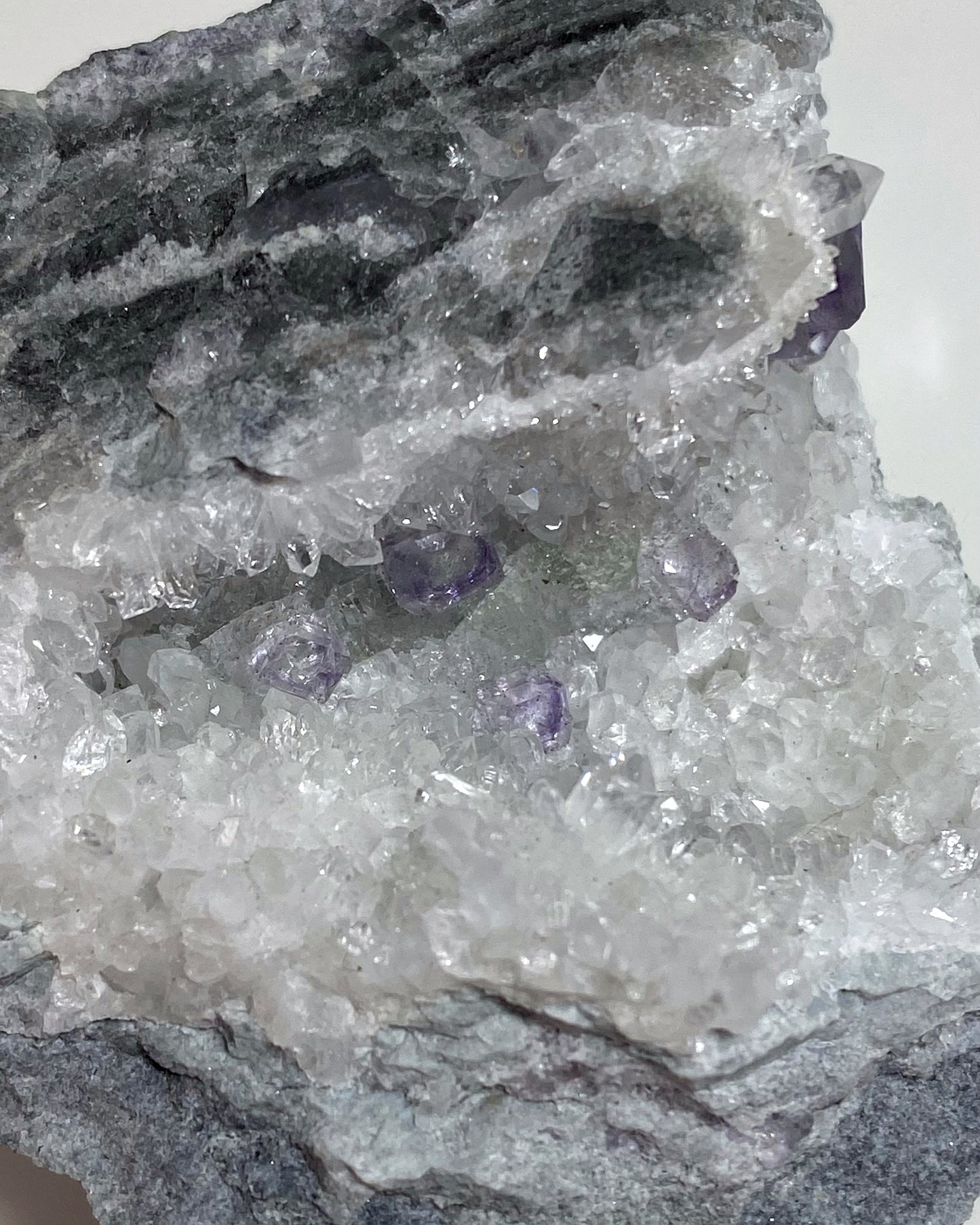 Purple & Green Fluorite with Sparkly Quartz