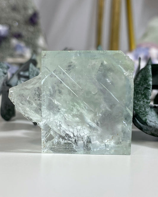 Glassy Green Cubic Fluorite with Purple Zoning