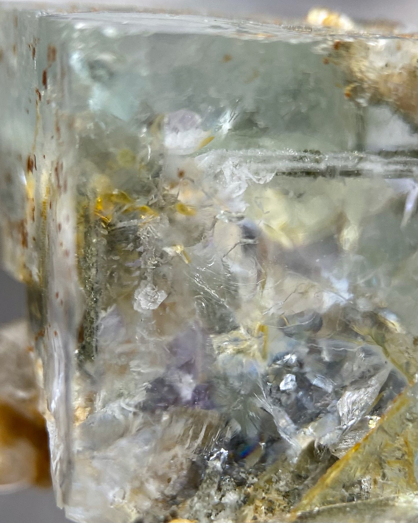 Glassy Green Cubic Fluorite with Beautiful Inclusions