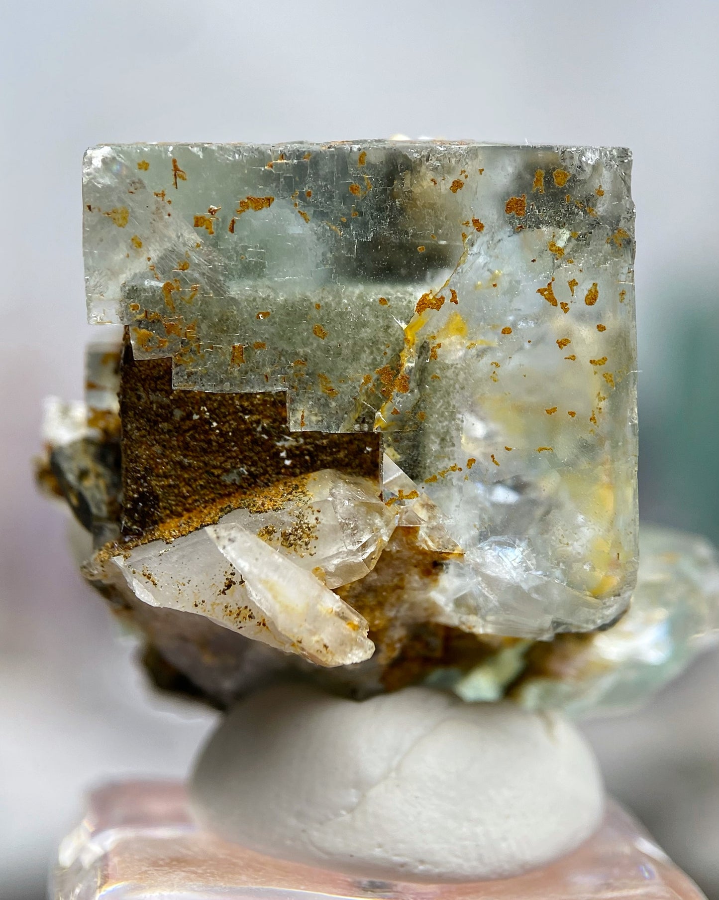 Glassy Green Cubic Fluorite with Beautiful Inclusions
