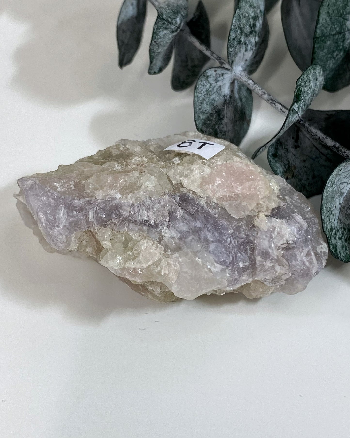 Pink Tourmaline and Lepidolite in Quartz