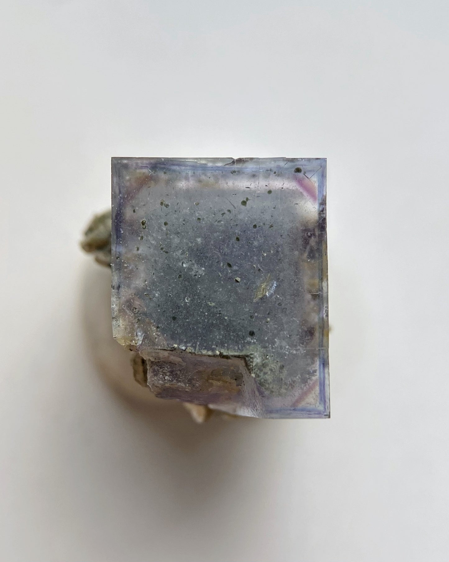 Light Blue Cubic Fluorite with Magenta & Purple Color Zoning
