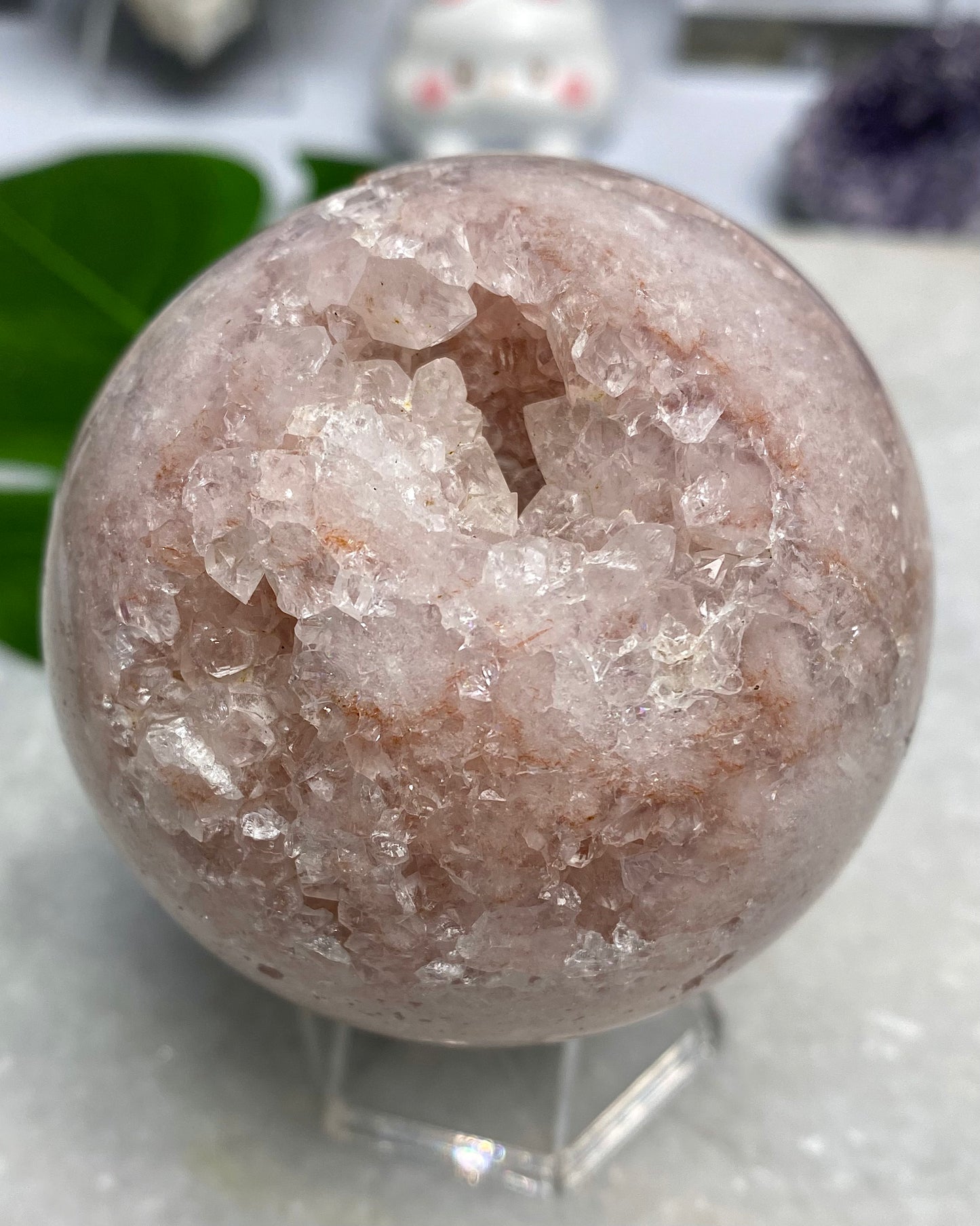 Druzy Pink Amethyst Sphere