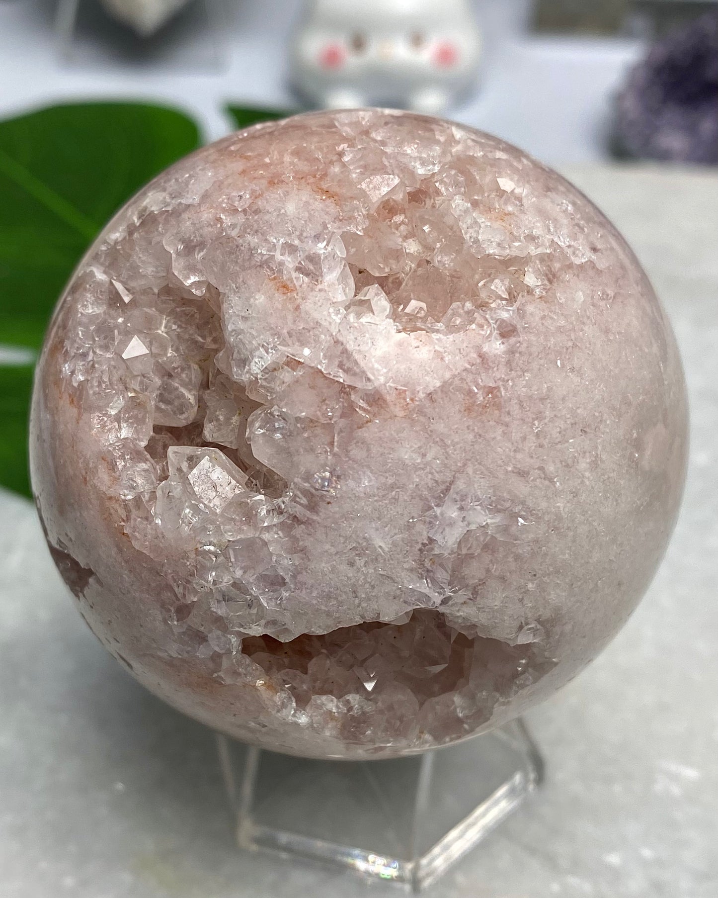 Druzy Pink Amethyst Sphere