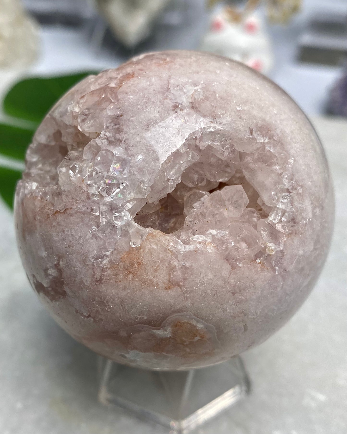 Druzy Pink Amethyst Sphere