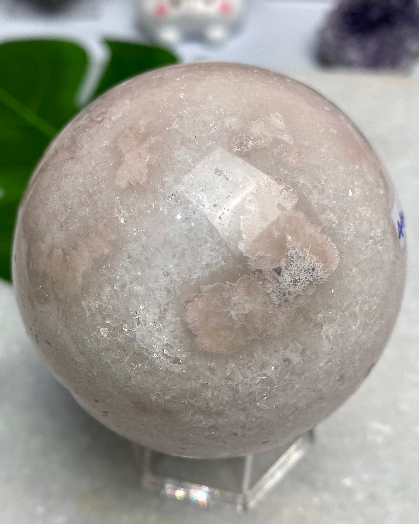 Druzy Pink Amethyst Sphere