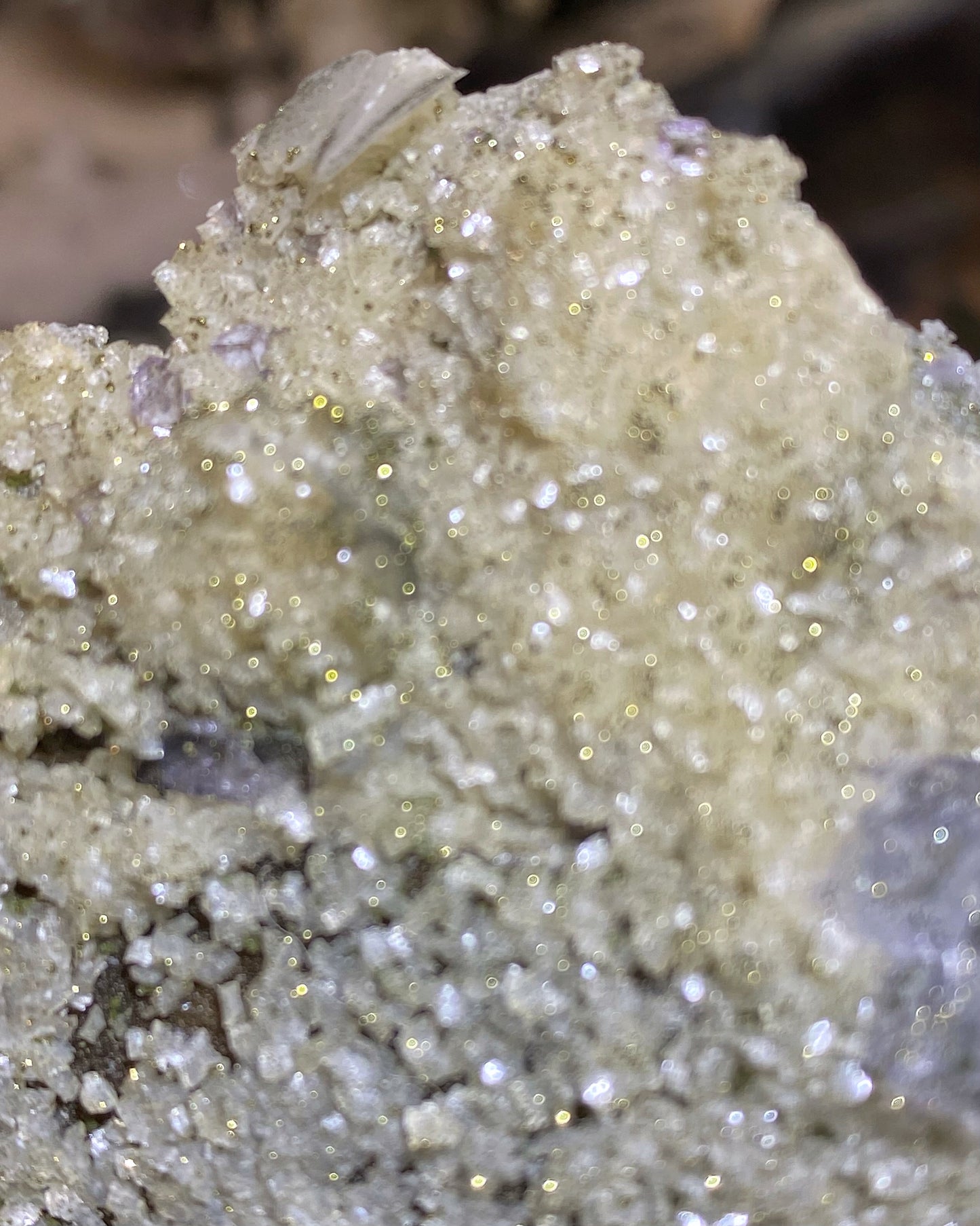 Purple Glassy Fluorite with Pyrite, Dolomite, Calcite