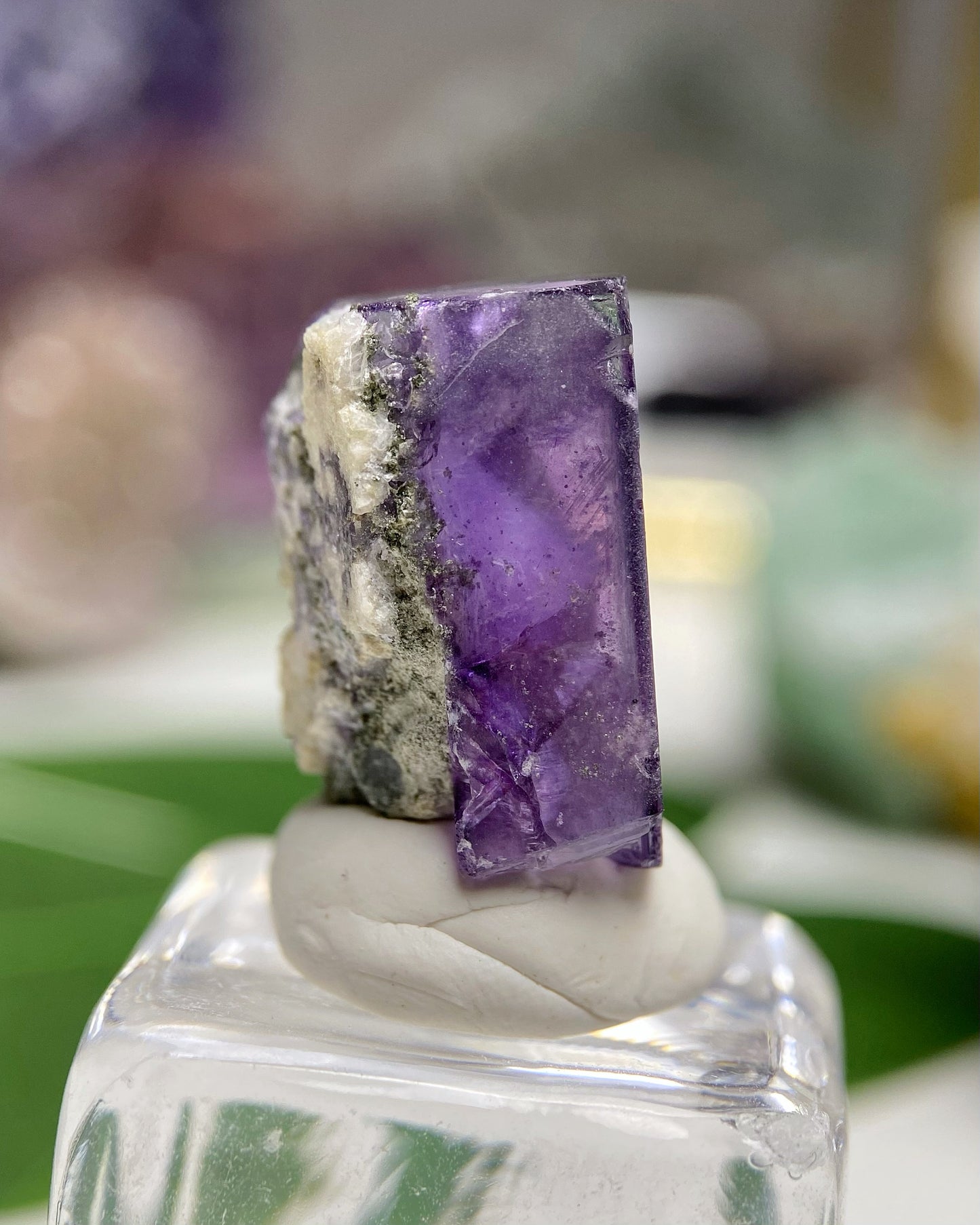 Rectangular Purple Cubic Fluorite Yaogangxian Mine
