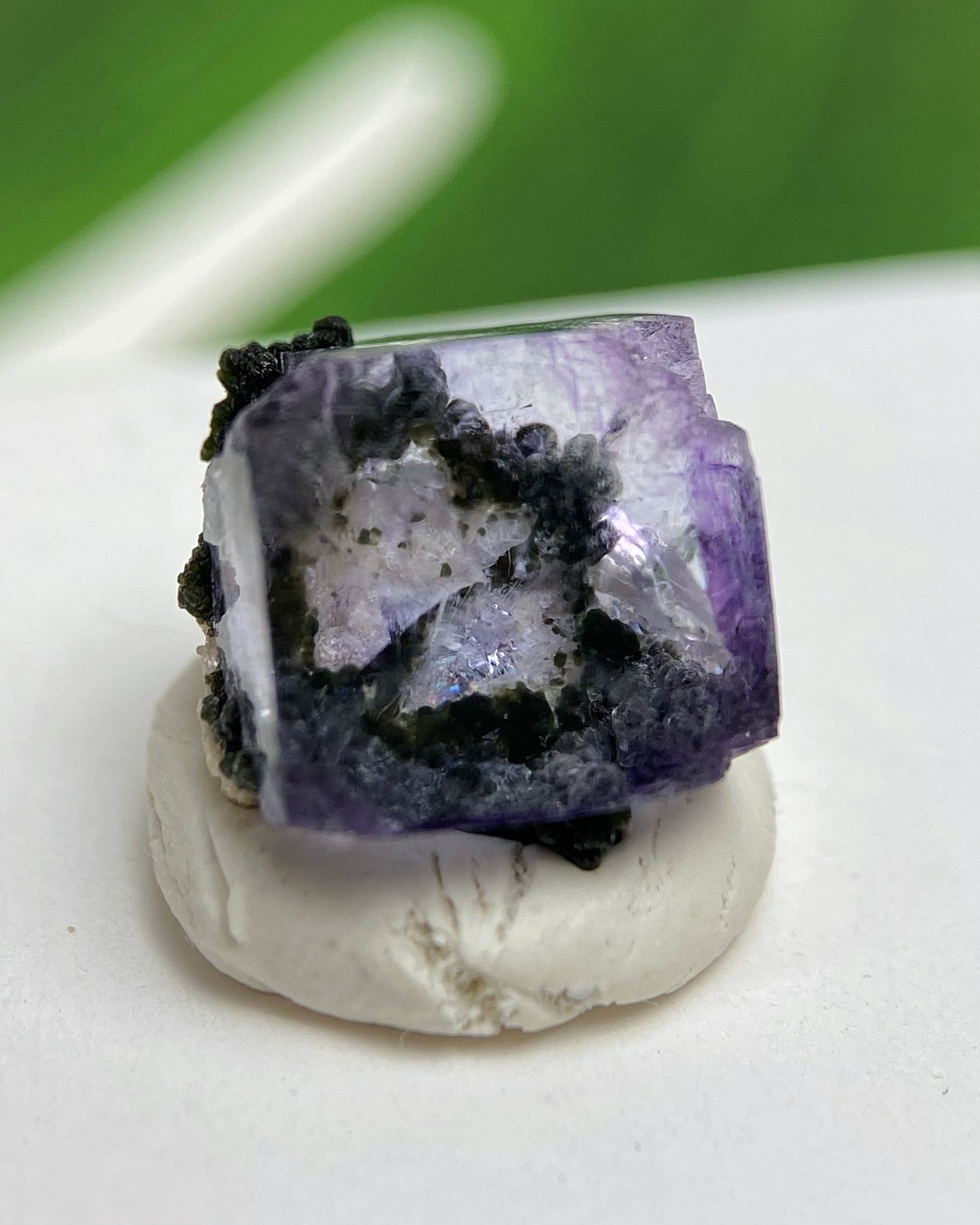 Purple Storm Cubic Fluorite with Chlorite Yaogangxian Mine
