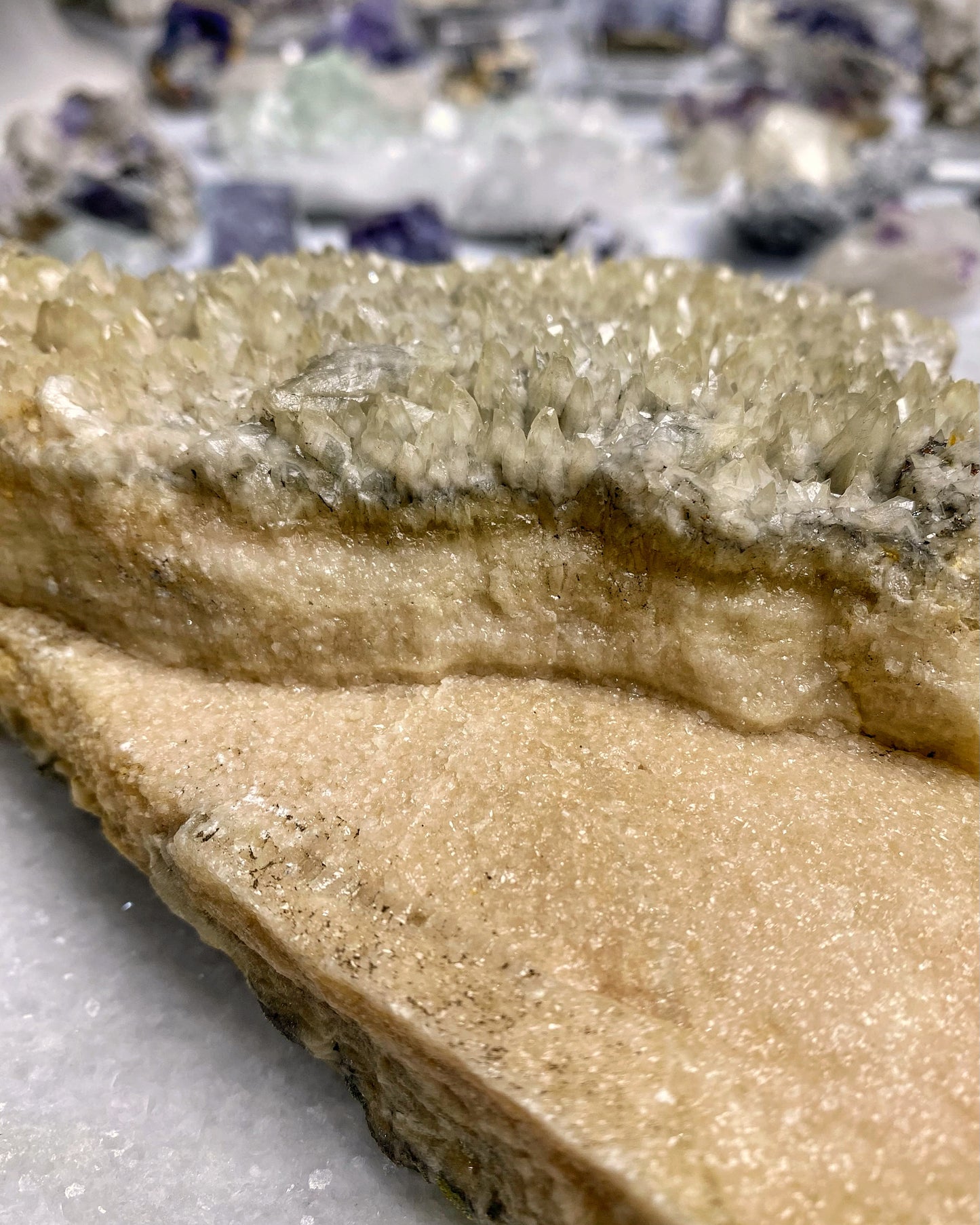 Calcite with Rainbow Iridescent Chalcopyrite Statement Piece