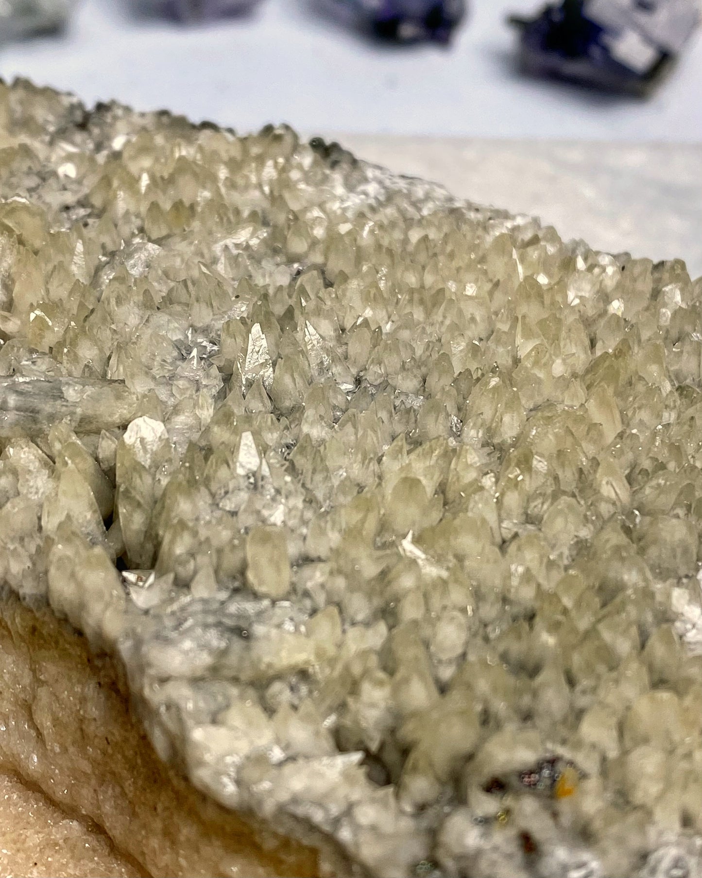 Calcite with Rainbow Iridescent Chalcopyrite Statement Piece