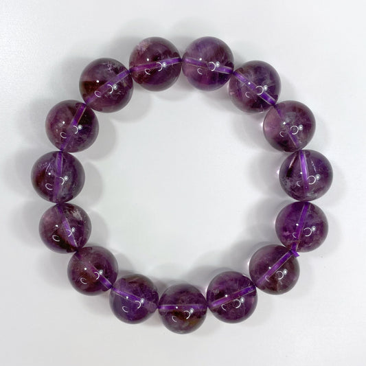 Amethyst Bracelet with Ametrine Phantoms 14mm