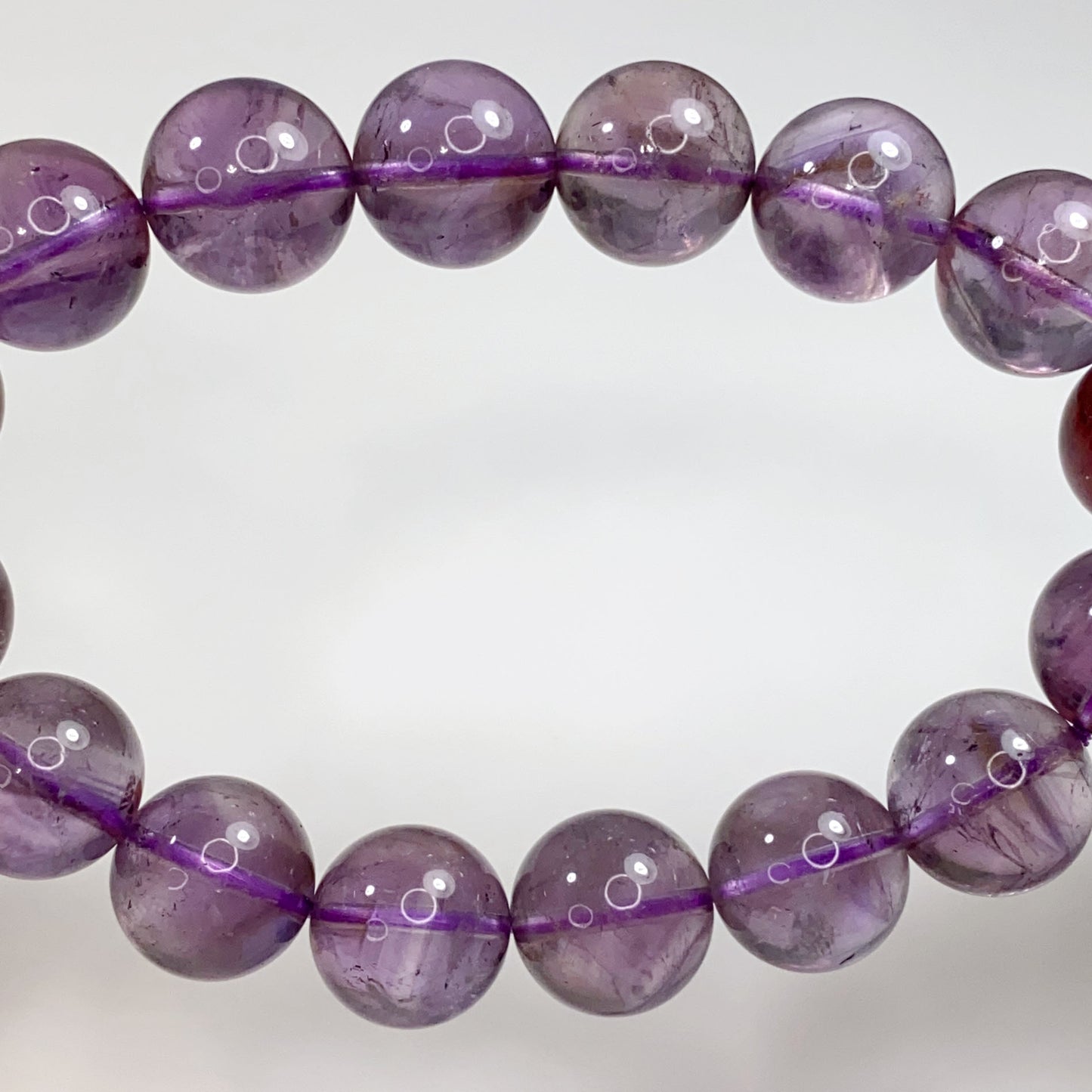 Amethyst Bracelet with Phantoms 13mm