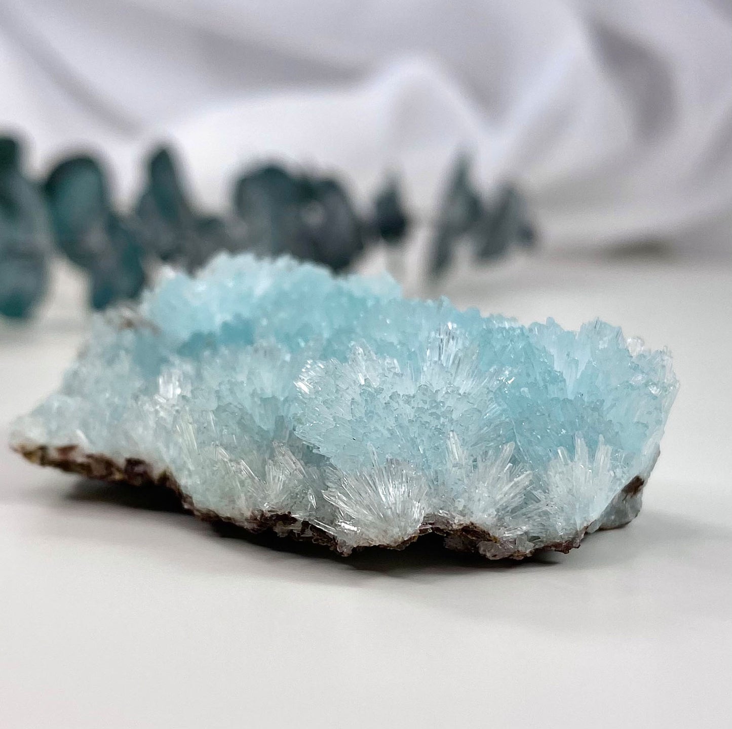 Blue Aragonite Mineral Specimen