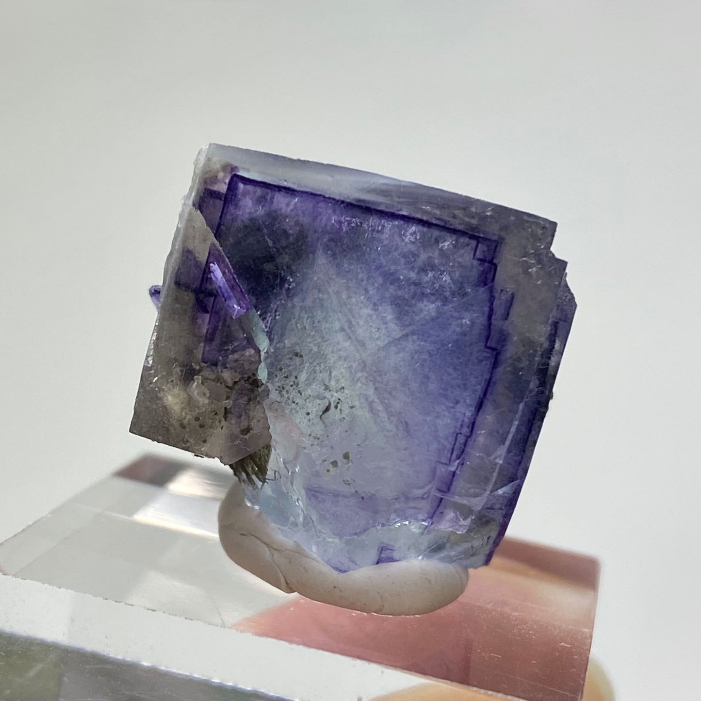 Clear Purple Phantom Cubic Fluorite Yaogangxian Mine