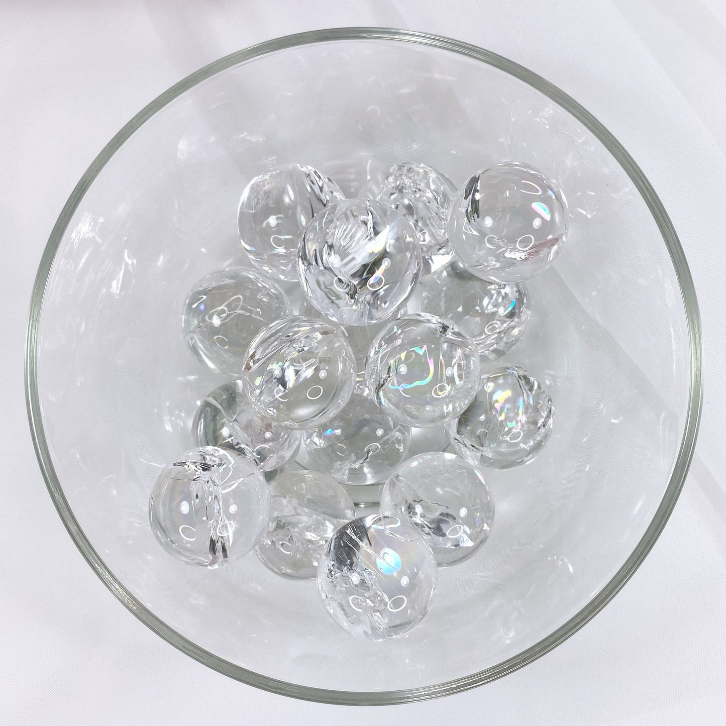 Clear Quartz Mini Sphere with Rainbows