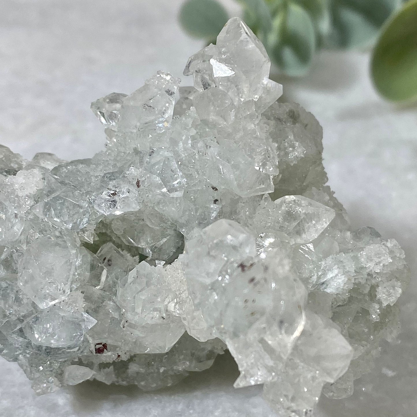 Sparkly Apophyllite Cluster with Chalcedony