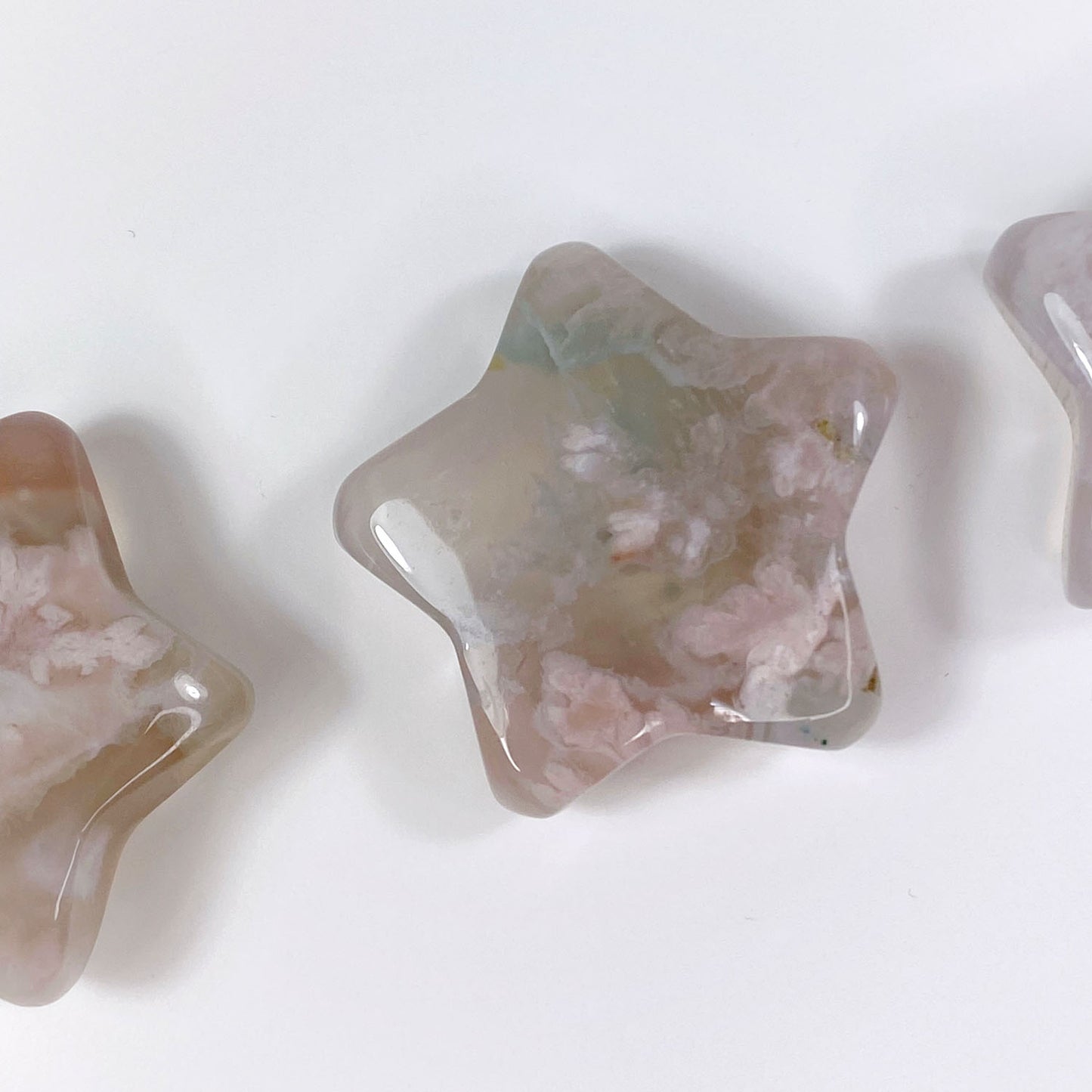 Flower Agate Star Carving