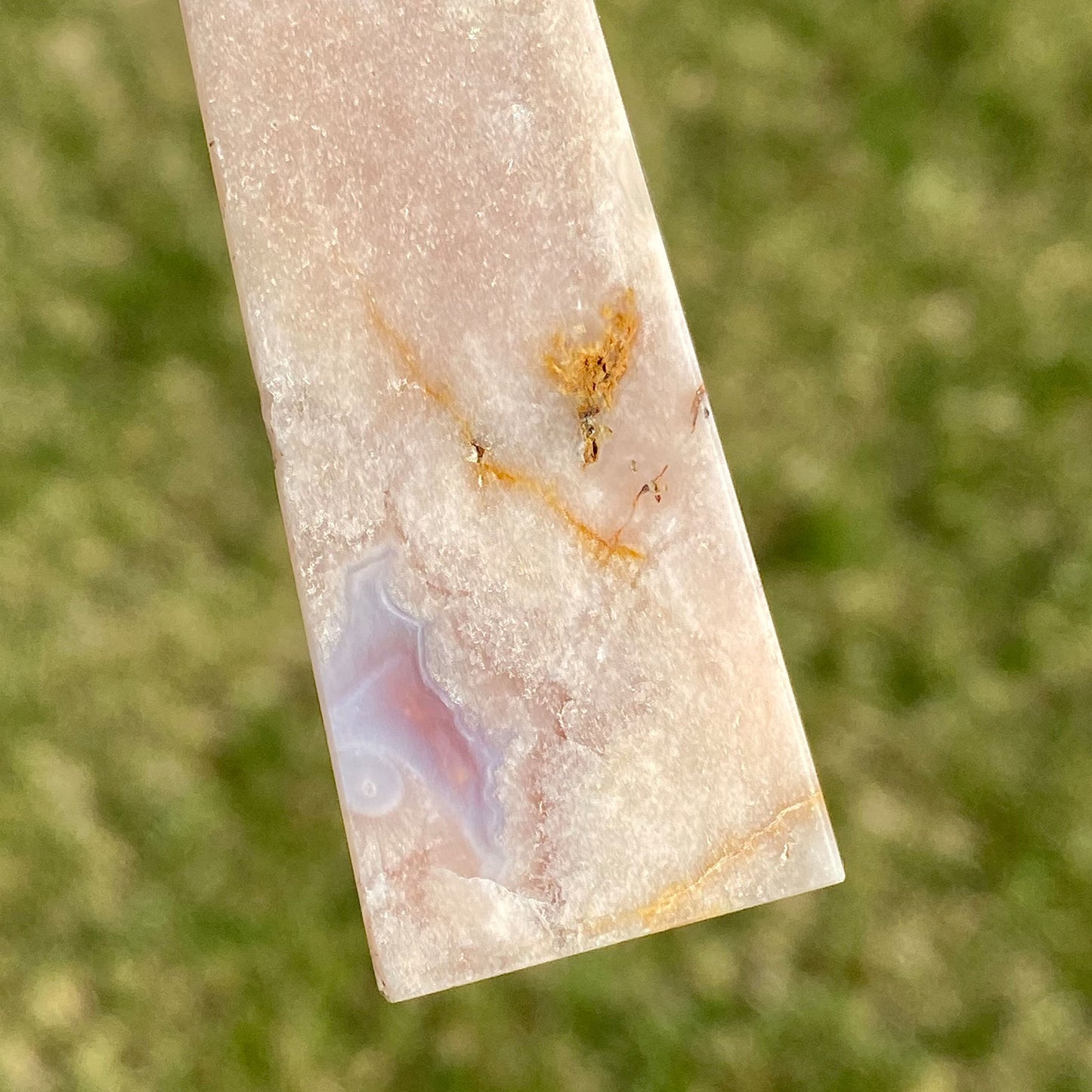 Pink Amethyst with Quartz Tower