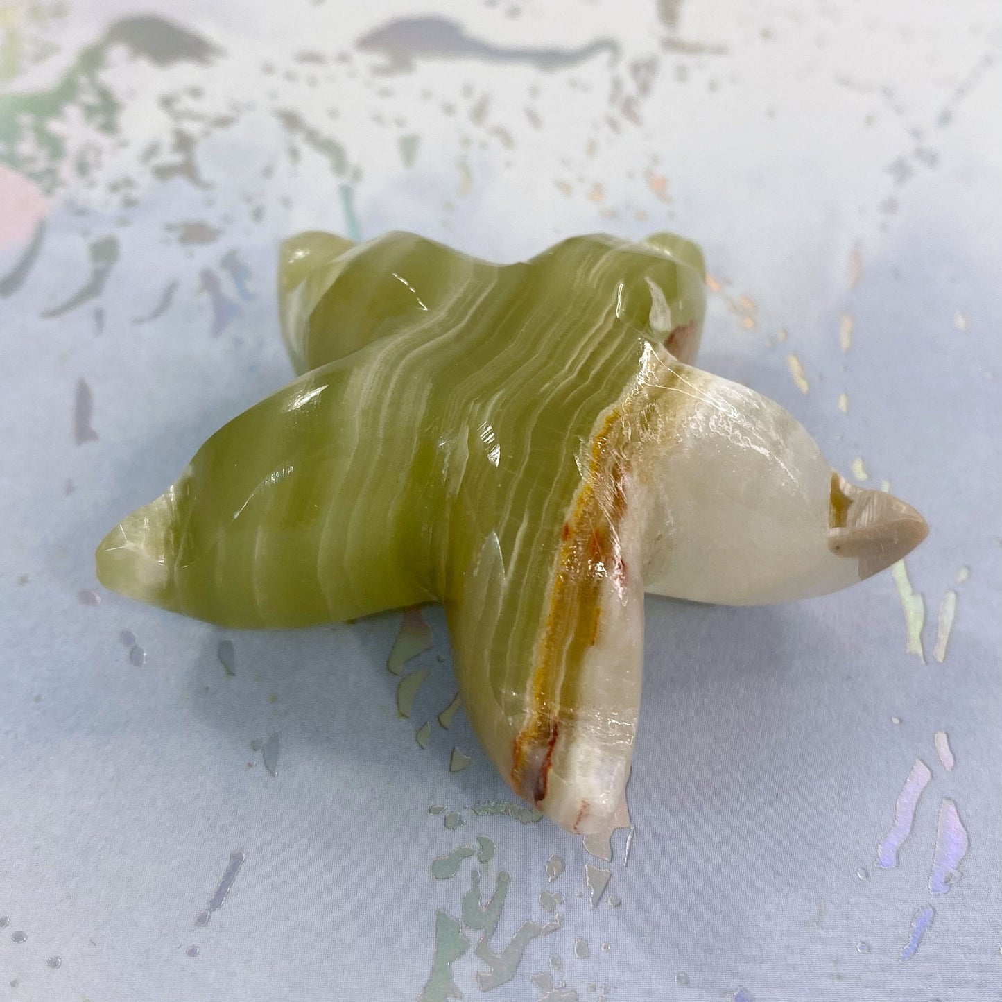 Banded Calcite Sea Star Carving