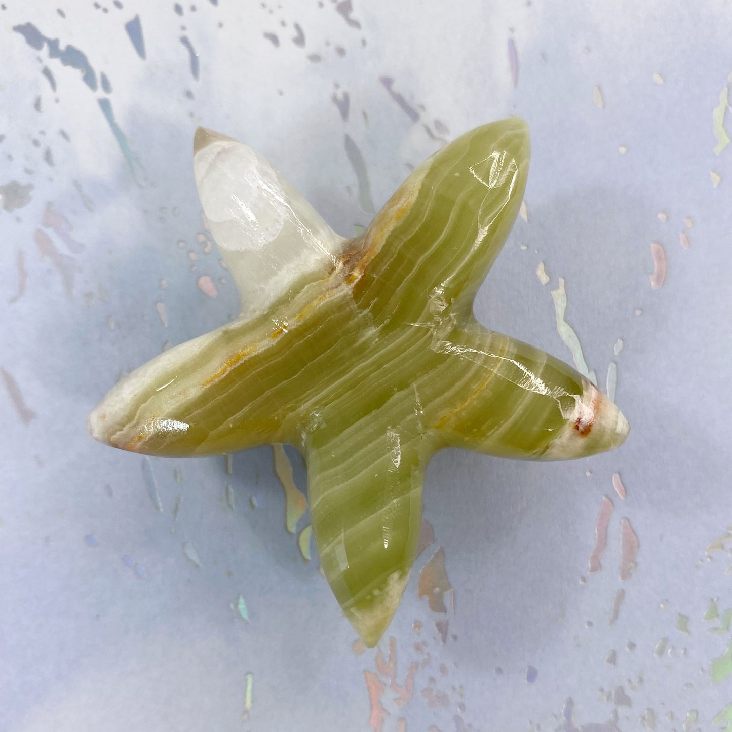 Banded Calcite Sea Star Carving
