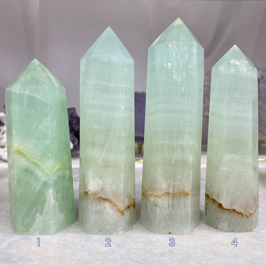 Pistachio Calcite Tower