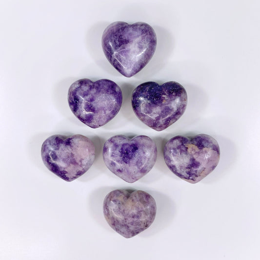 Lepidolite Puffy Heart Carving