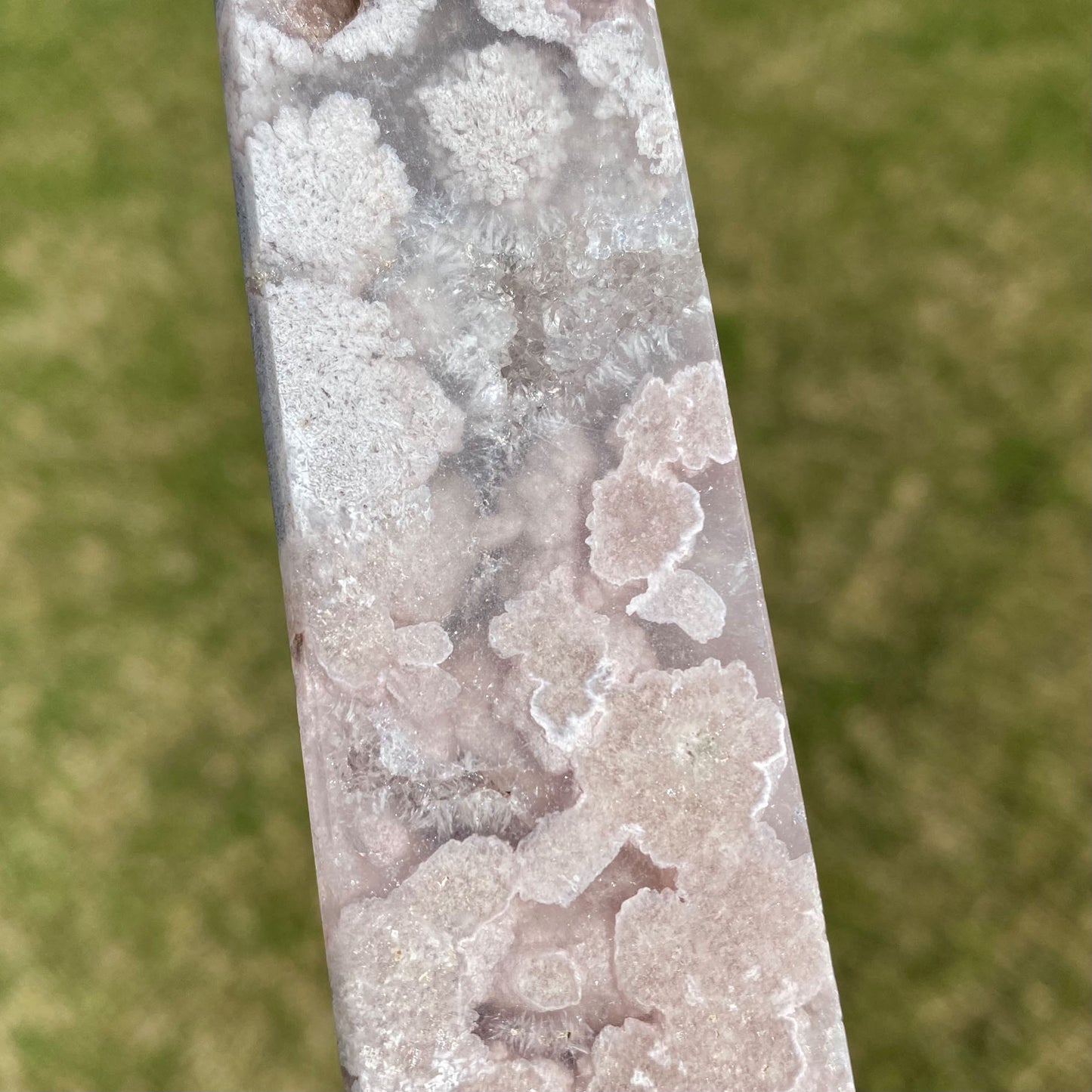 Pink Amethyst Flower Agate Tower 7" Statement Piece