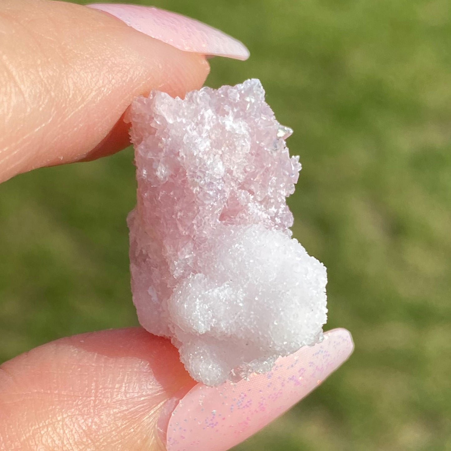 Rare Sparkly Pink Creedite Mineral Specimen