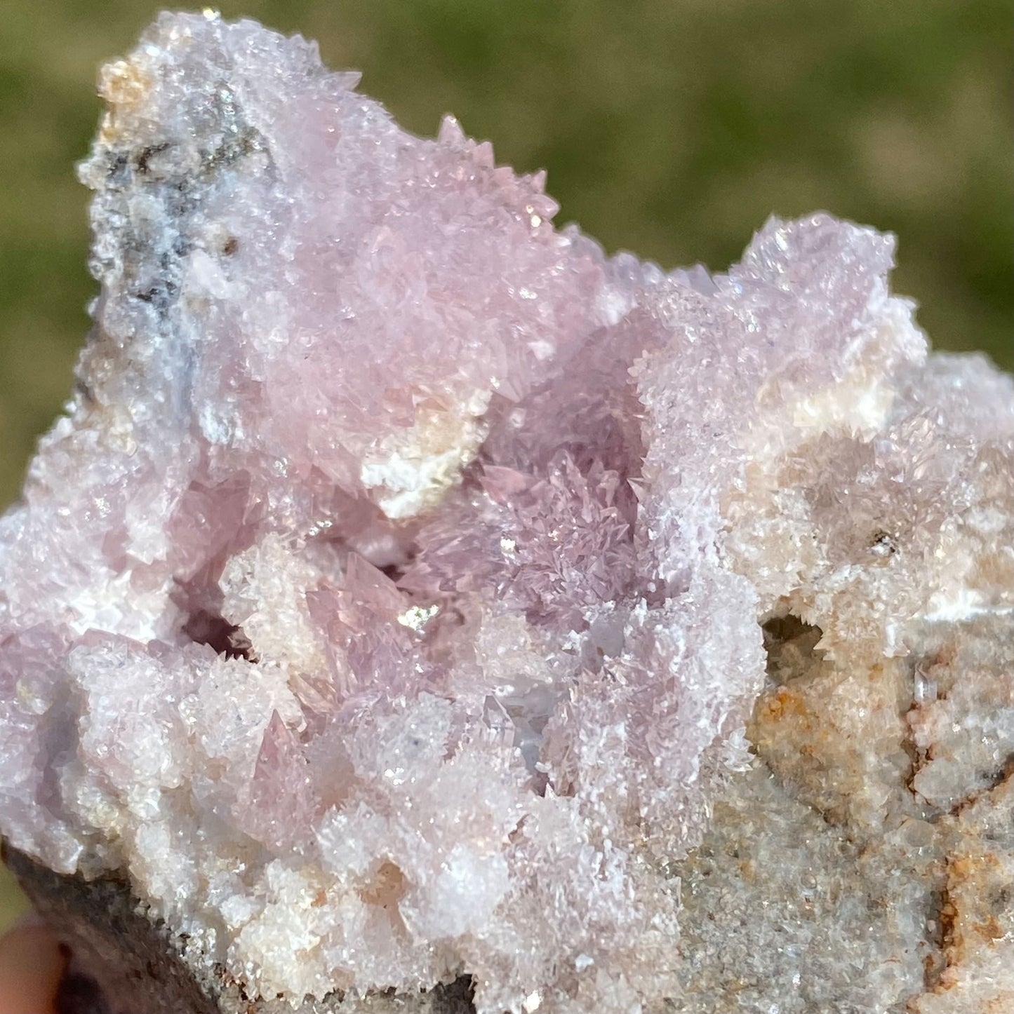 Rare Sparkly Pink Purple Creedite Mineral Specimen