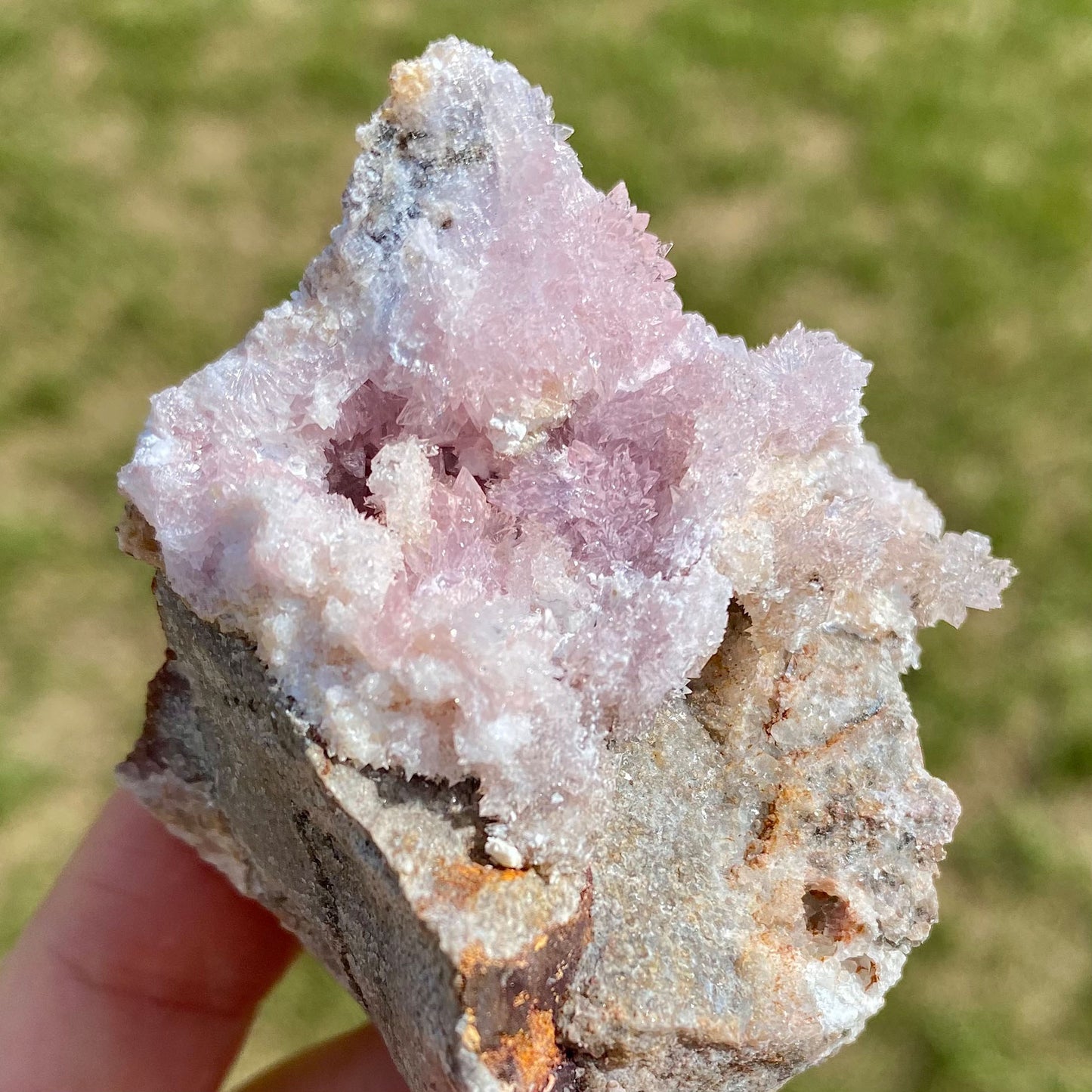 Rare Sparkly Pink Purple Creedite Mineral Specimen