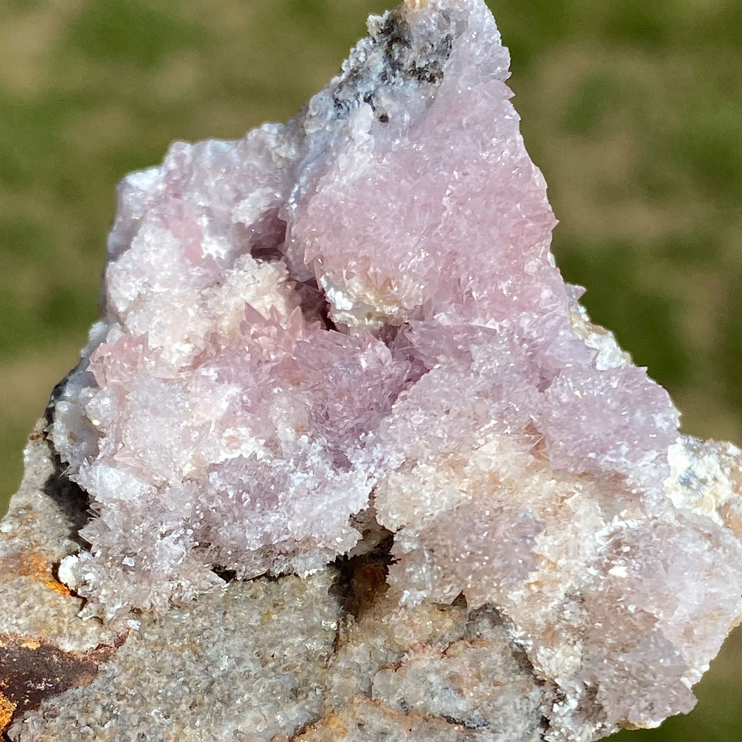Rare Sparkly Pink Purple Creedite Mineral Specimen