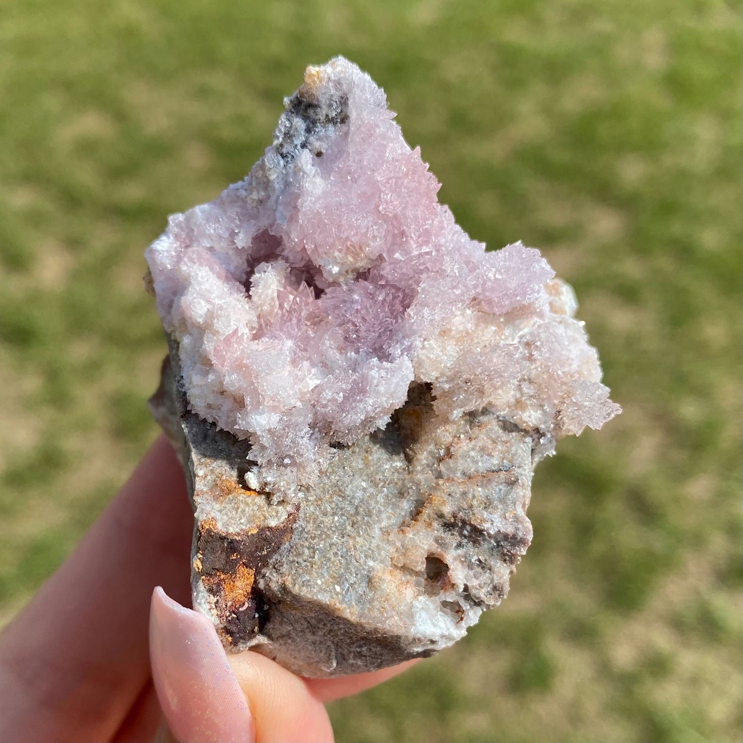 Rare Sparkly Pink Purple Creedite Mineral Specimen