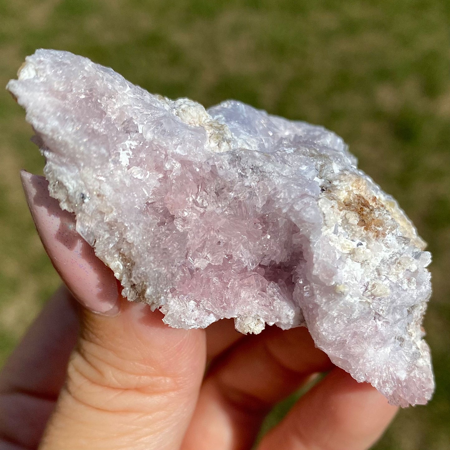 Rare Sparkly Pink Purple Creedite Mineral Specimen