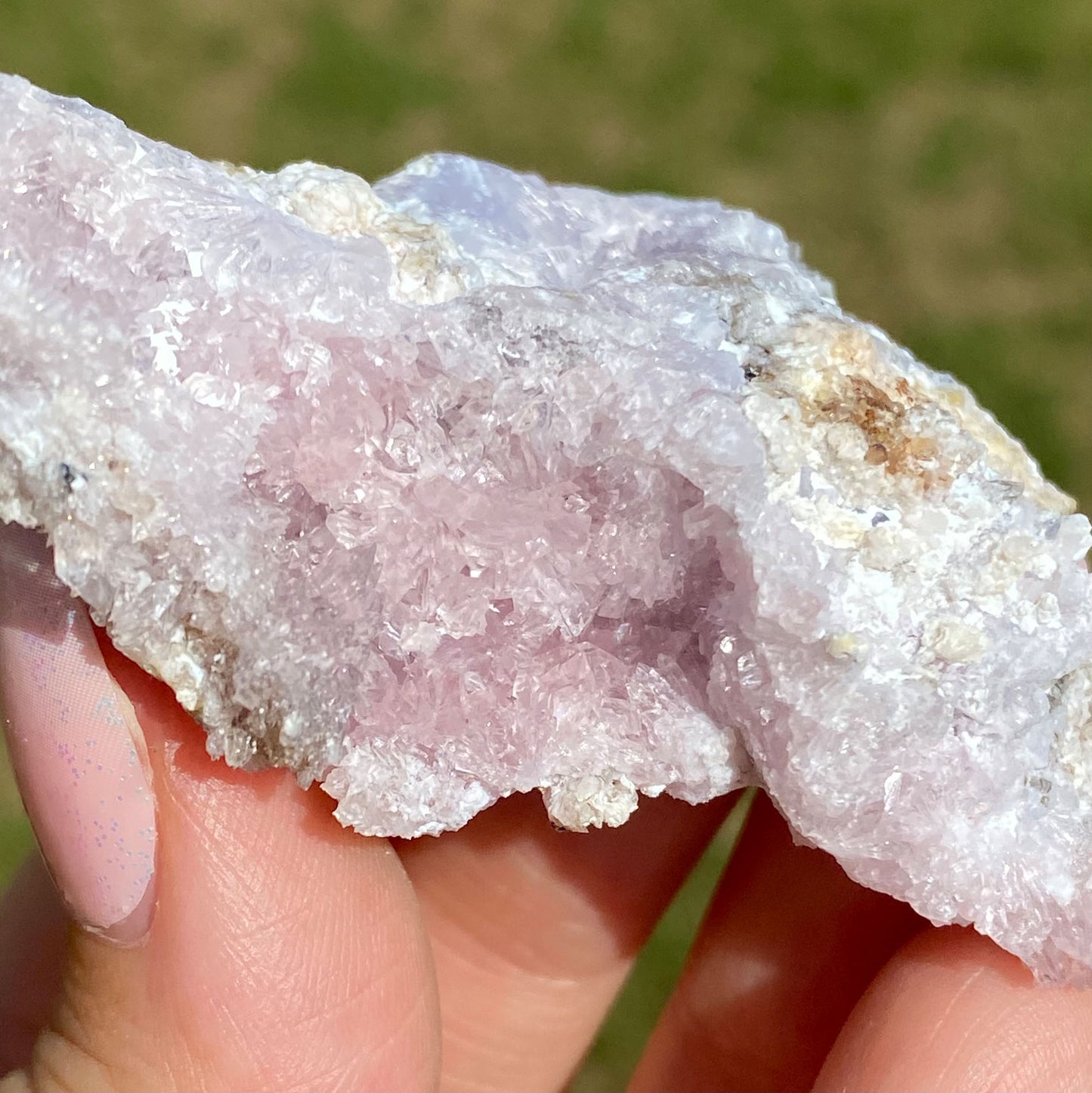 Rare Sparkly Pink Purple Creedite Mineral Specimen
