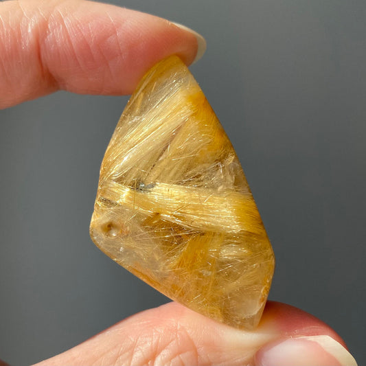 Rutilated Quartz Freeform Full of Gold Rutile