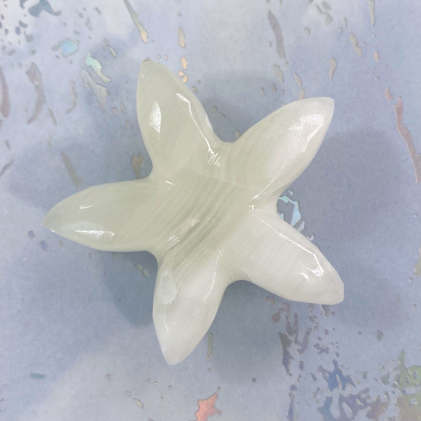 Banded Calcite Sea Star Carving