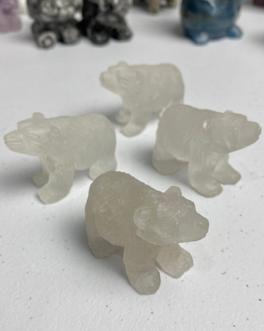 Clear Quartz Bear
