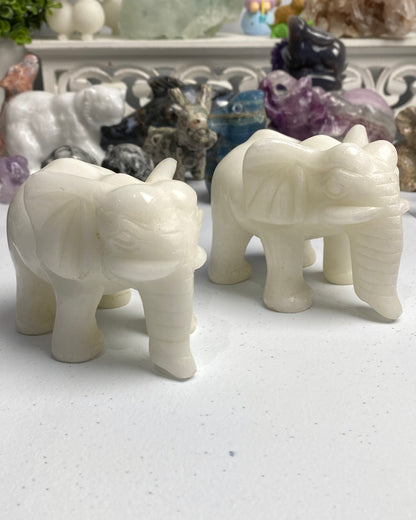 White Jade Elephant