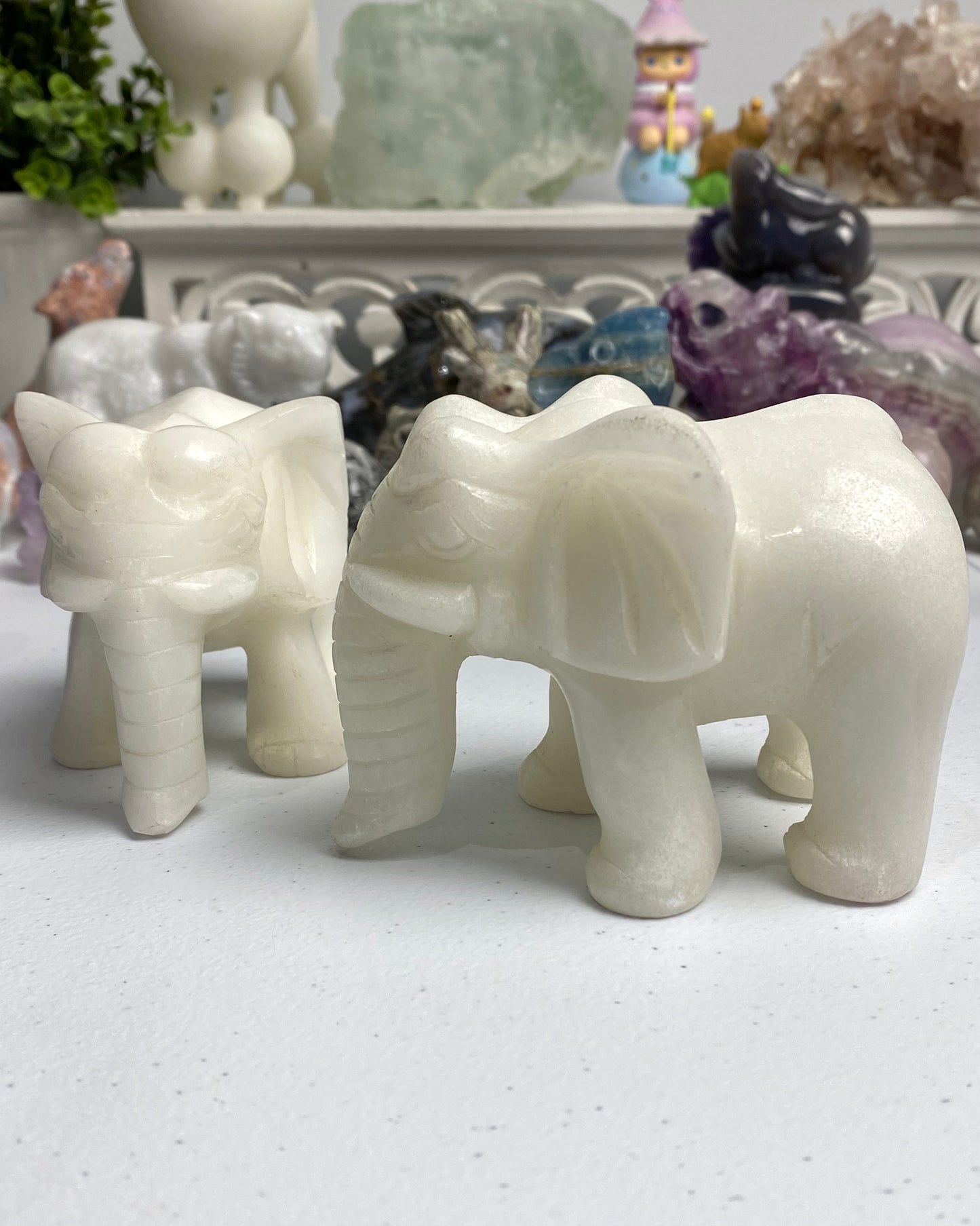 White Jade Elephant