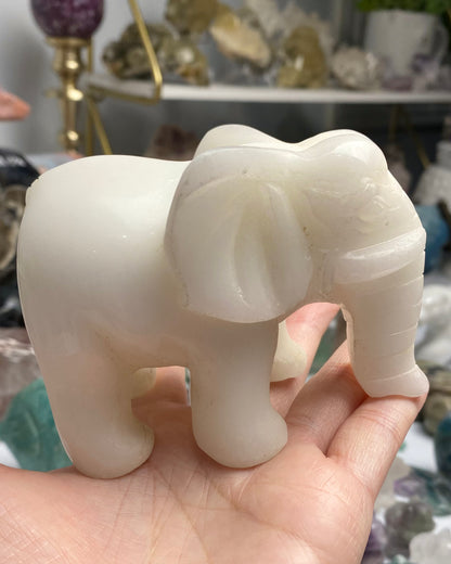 White Jade Elephant